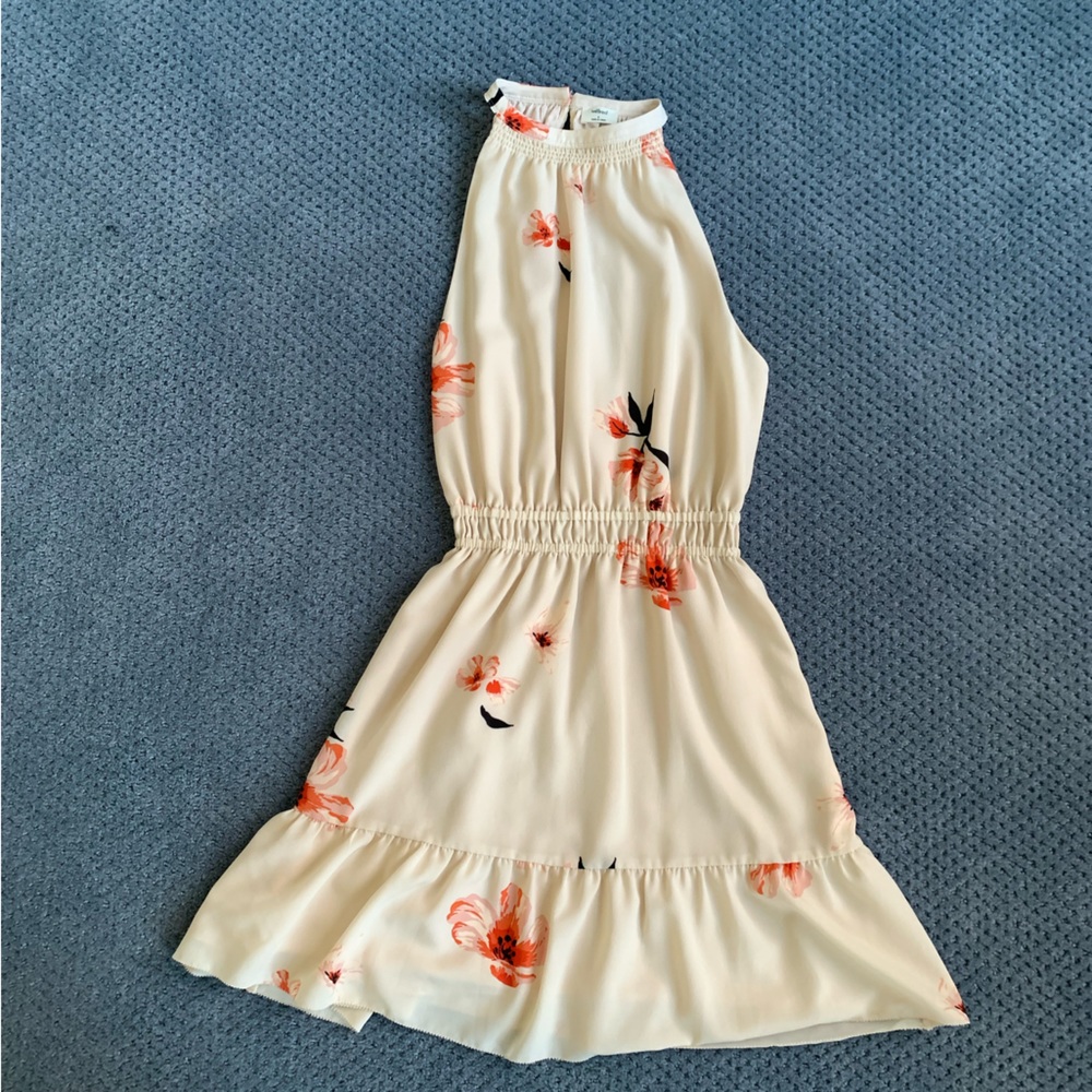 Wilfred floral high neck open back dress size s